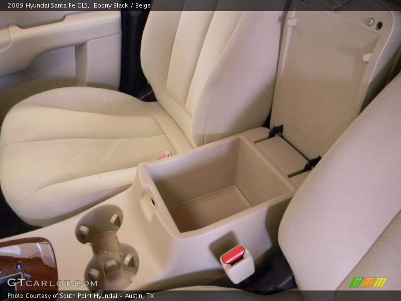 Ebony Black / Beige 2009 Hyundai Santa Fe GLS