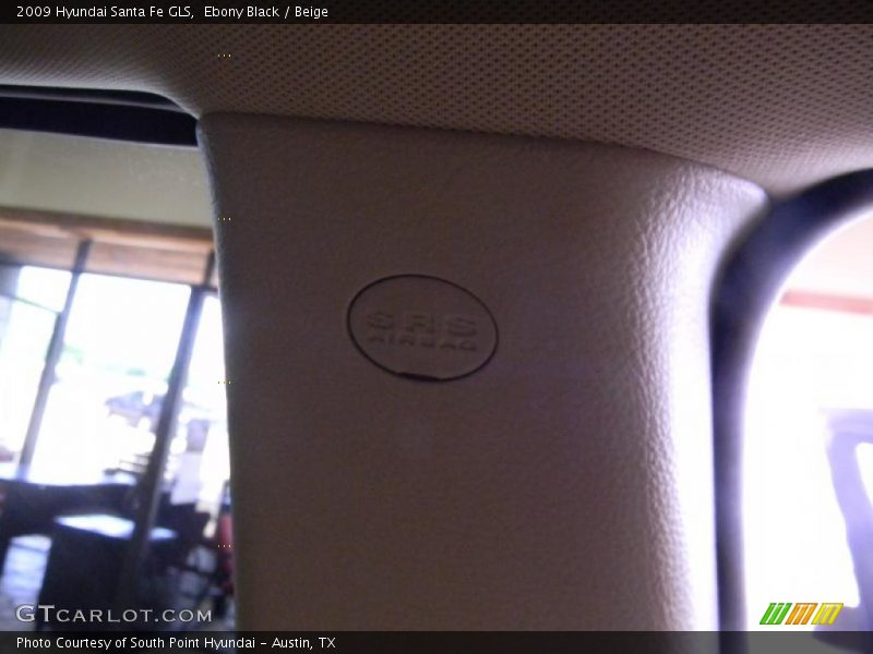 Ebony Black / Beige 2009 Hyundai Santa Fe GLS