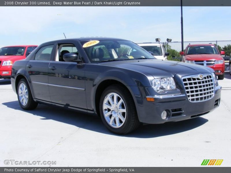 Deep Water Blue Pearl / Dark Khaki/Light Graystone 2008 Chrysler 300 Limited