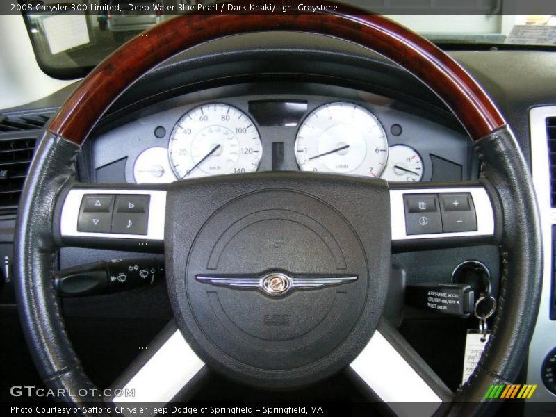 Deep Water Blue Pearl / Dark Khaki/Light Graystone 2008 Chrysler 300 Limited