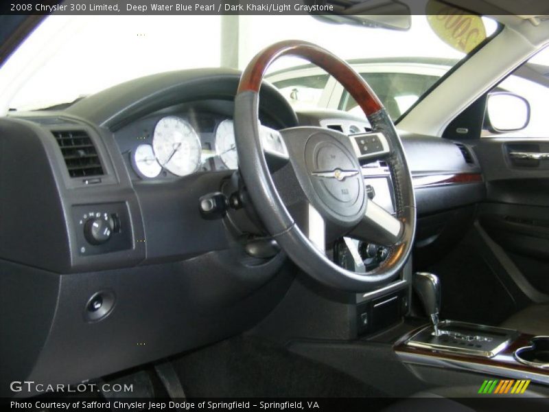 Deep Water Blue Pearl / Dark Khaki/Light Graystone 2008 Chrysler 300 Limited