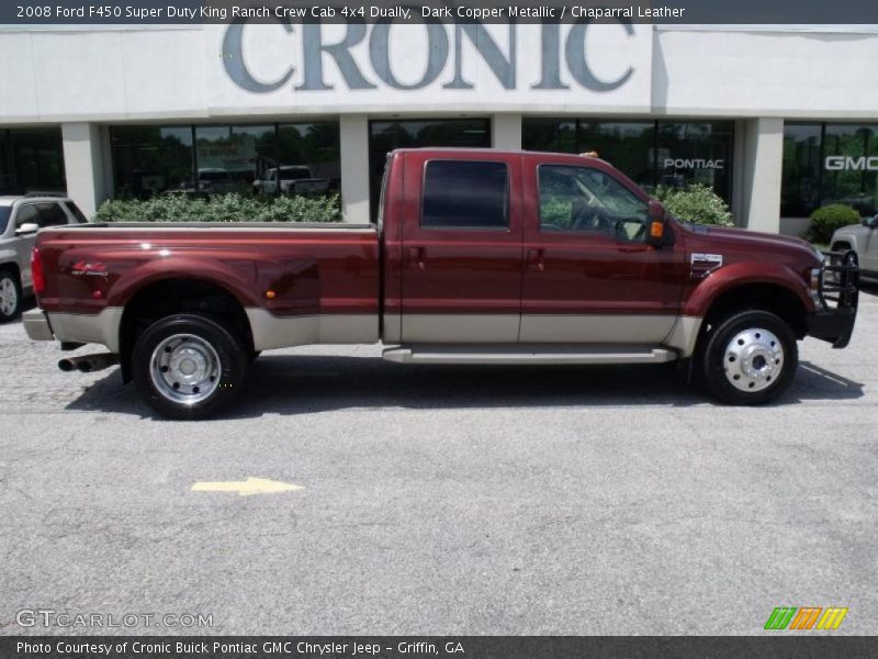 Dark Copper Metallic / Chaparral Leather 2008 Ford F450 Super Duty King Ranch Crew Cab 4x4 Dually