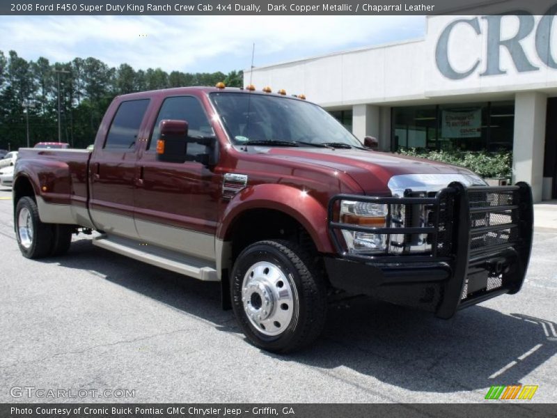 Dark Copper Metallic / Chaparral Leather 2008 Ford F450 Super Duty King Ranch Crew Cab 4x4 Dually
