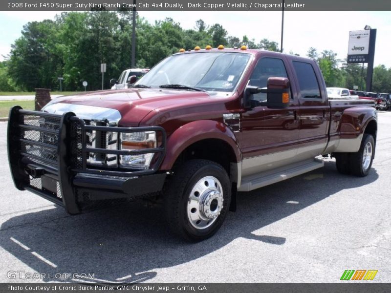 Dark Copper Metallic / Chaparral Leather 2008 Ford F450 Super Duty King Ranch Crew Cab 4x4 Dually