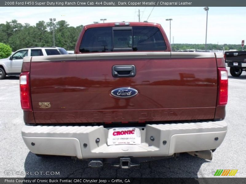 Dark Copper Metallic / Chaparral Leather 2008 Ford F450 Super Duty King Ranch Crew Cab 4x4 Dually
