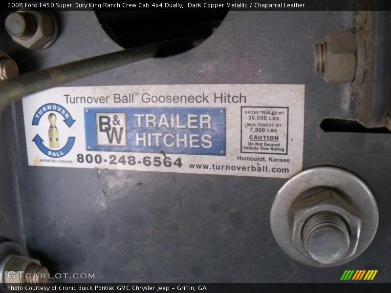 Dark Copper Metallic / Chaparral Leather 2008 Ford F450 Super Duty King Ranch Crew Cab 4x4 Dually