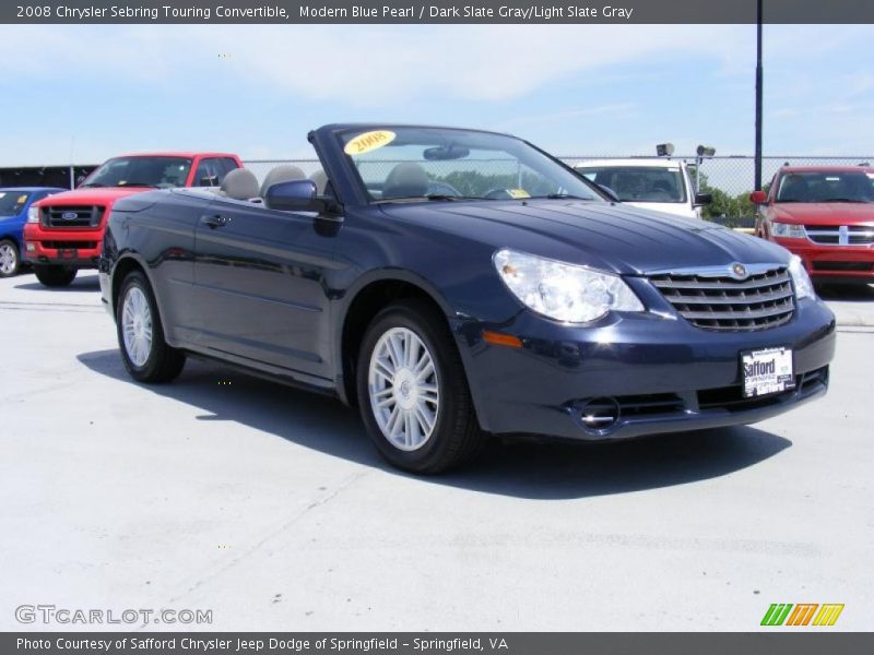 Modern Blue Pearl / Dark Slate Gray/Light Slate Gray 2008 Chrysler Sebring Touring Convertible