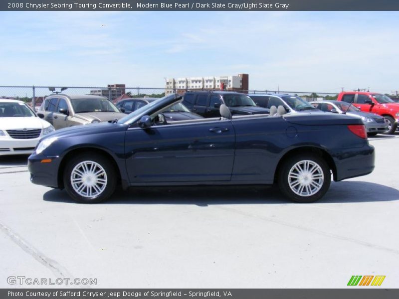 Modern Blue Pearl / Dark Slate Gray/Light Slate Gray 2008 Chrysler Sebring Touring Convertible