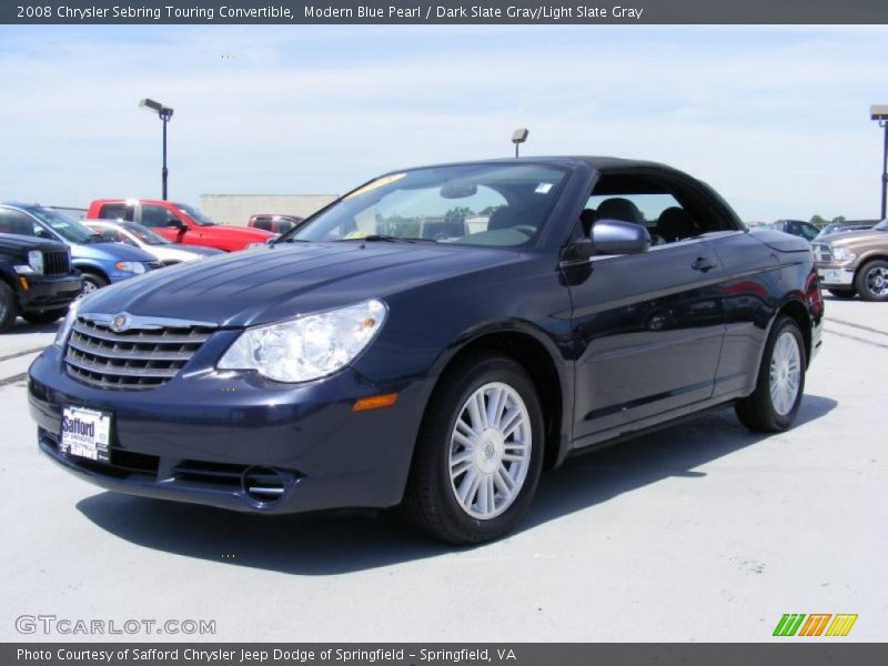 Modern Blue Pearl / Dark Slate Gray/Light Slate Gray 2008 Chrysler Sebring Touring Convertible