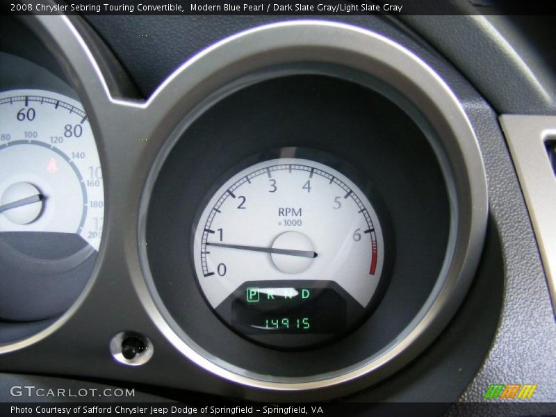 Modern Blue Pearl / Dark Slate Gray/Light Slate Gray 2008 Chrysler Sebring Touring Convertible