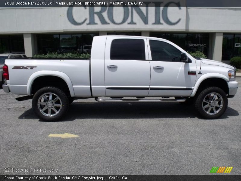 Bright White / Medium Slate Gray 2008 Dodge Ram 2500 SXT Mega Cab 4x4