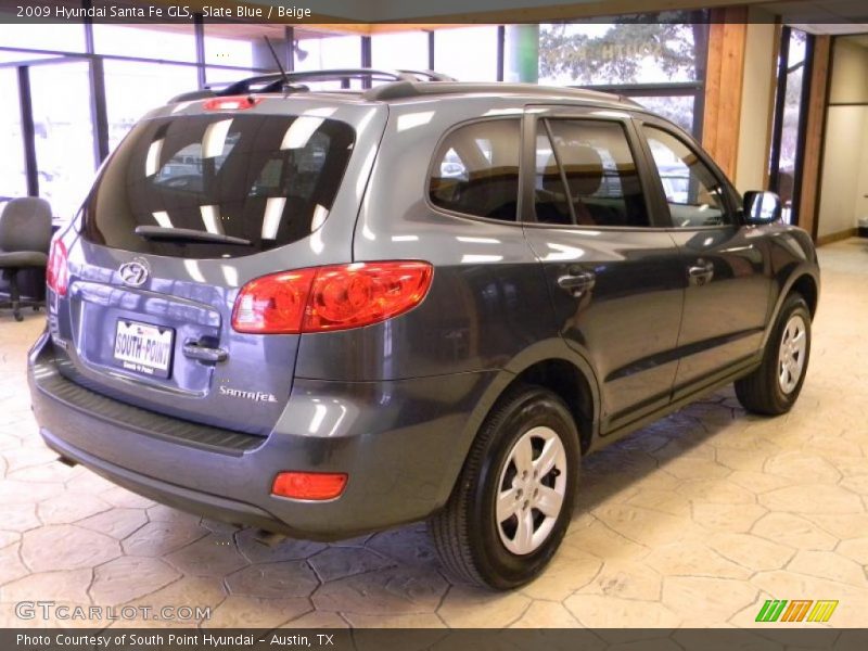 Slate Blue / Beige 2009 Hyundai Santa Fe GLS