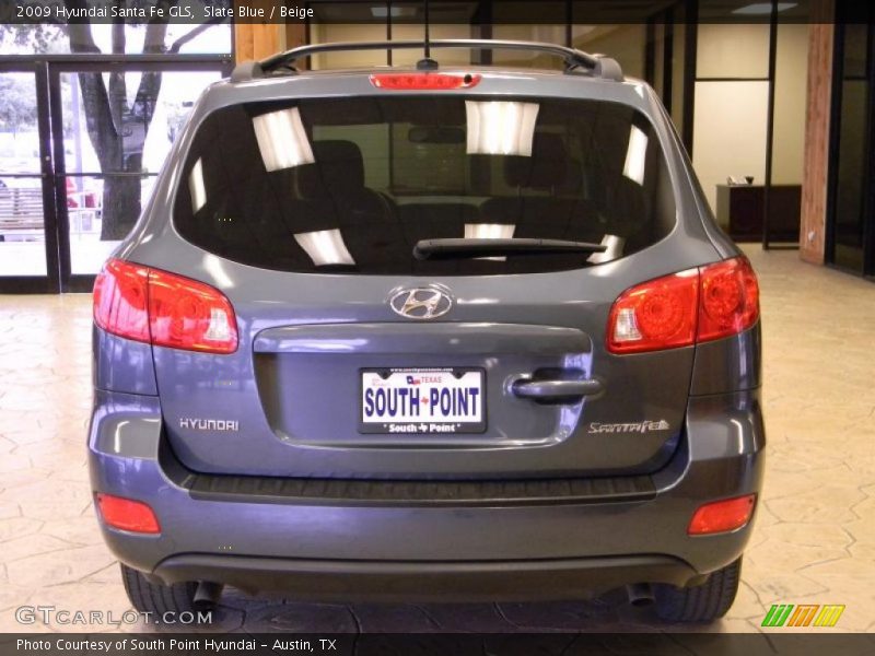 Slate Blue / Beige 2009 Hyundai Santa Fe GLS