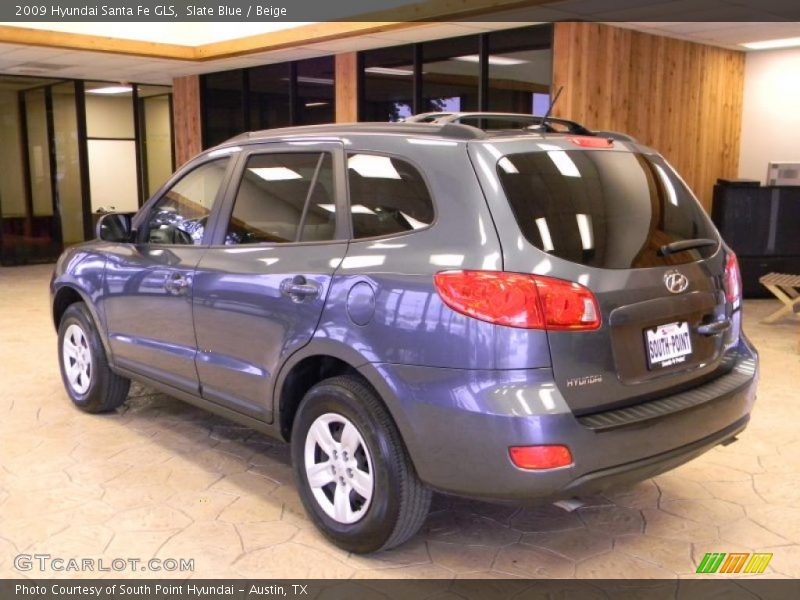 Slate Blue / Beige 2009 Hyundai Santa Fe GLS