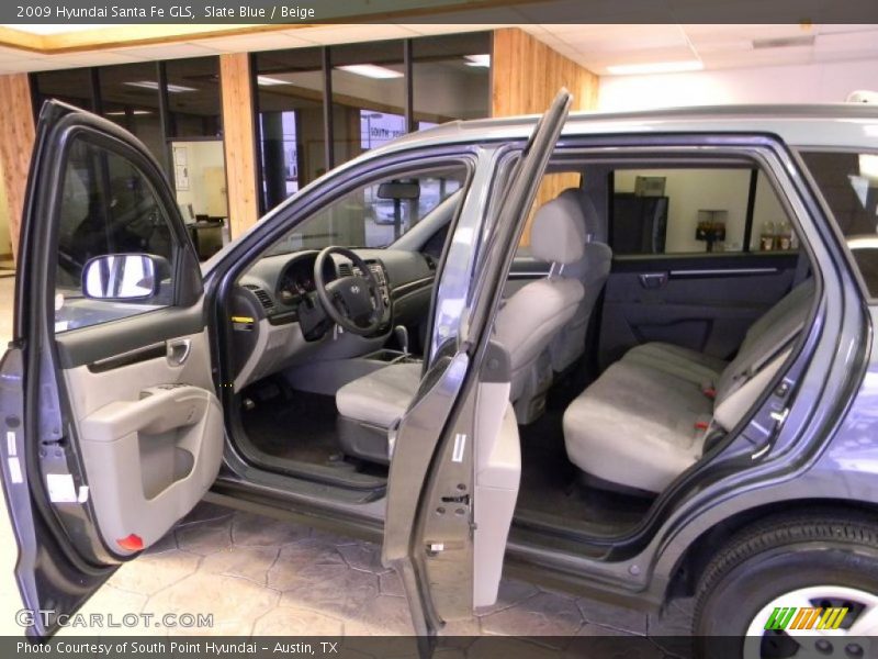 Slate Blue / Beige 2009 Hyundai Santa Fe GLS