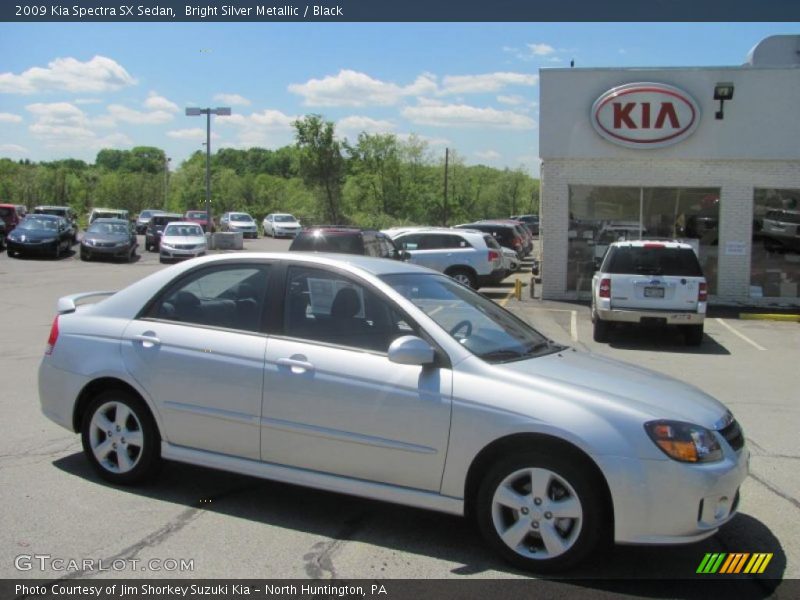 Bright Silver Metallic / Black 2009 Kia Spectra SX Sedan