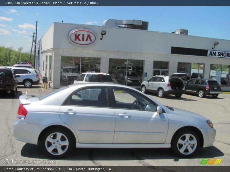 Bright Silver Metallic / Black 2009 Kia Spectra SX Sedan