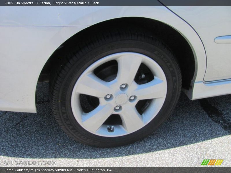 Bright Silver Metallic / Black 2009 Kia Spectra SX Sedan