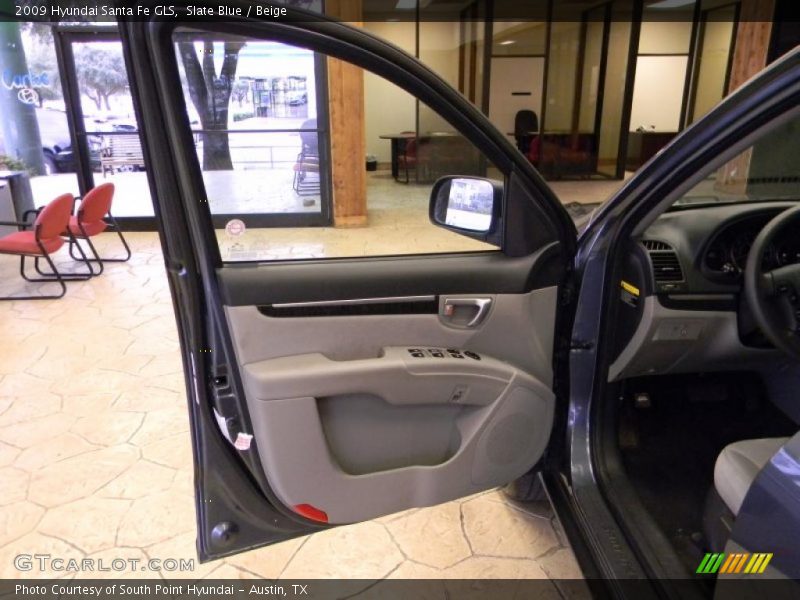 Slate Blue / Beige 2009 Hyundai Santa Fe GLS