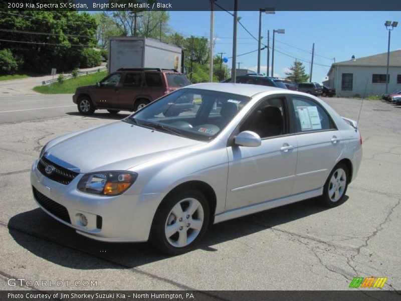 Bright Silver Metallic / Black 2009 Kia Spectra SX Sedan