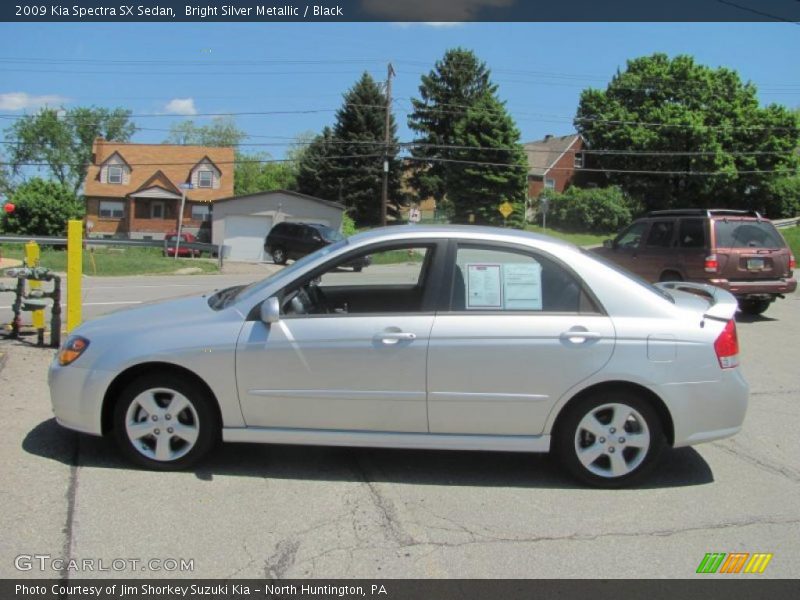 Bright Silver Metallic / Black 2009 Kia Spectra SX Sedan