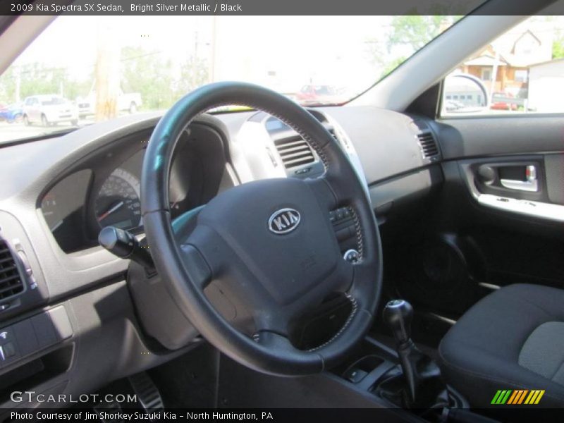 Bright Silver Metallic / Black 2009 Kia Spectra SX Sedan