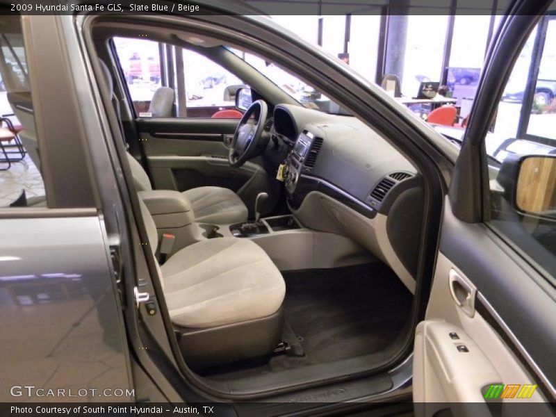 Slate Blue / Beige 2009 Hyundai Santa Fe GLS