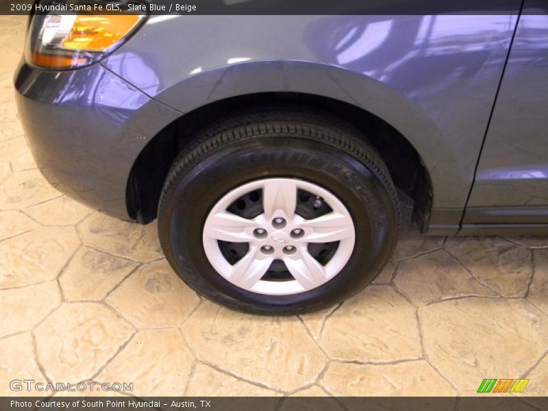 Slate Blue / Beige 2009 Hyundai Santa Fe GLS