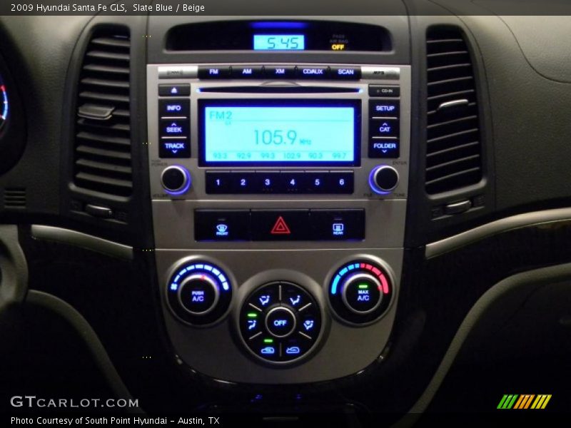 Slate Blue / Beige 2009 Hyundai Santa Fe GLS