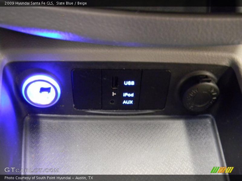 Slate Blue / Beige 2009 Hyundai Santa Fe GLS