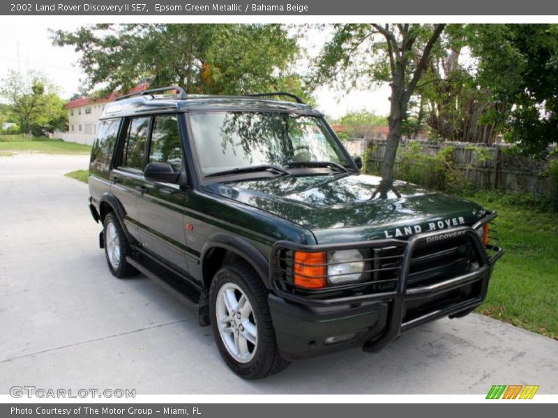 Epsom Green Metallic / Bahama Beige 2002 Land Rover Discovery II SE7