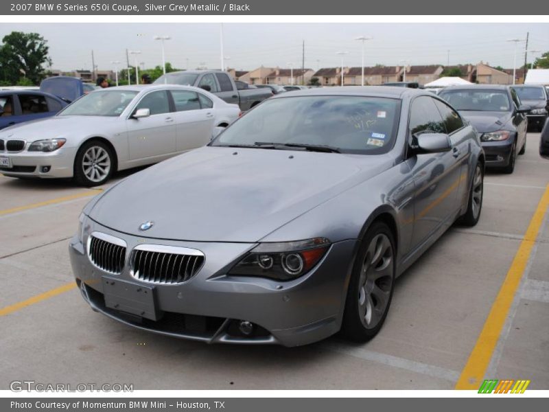 Silver Grey Metallic / Black 2007 BMW 6 Series 650i Coupe