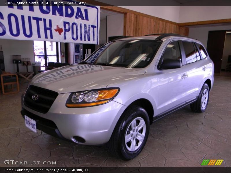 Bright Silver / Gray 2009 Hyundai Santa Fe GLS