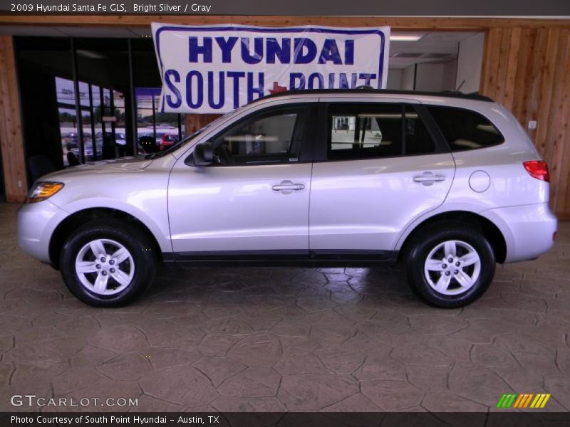 Bright Silver / Gray 2009 Hyundai Santa Fe GLS