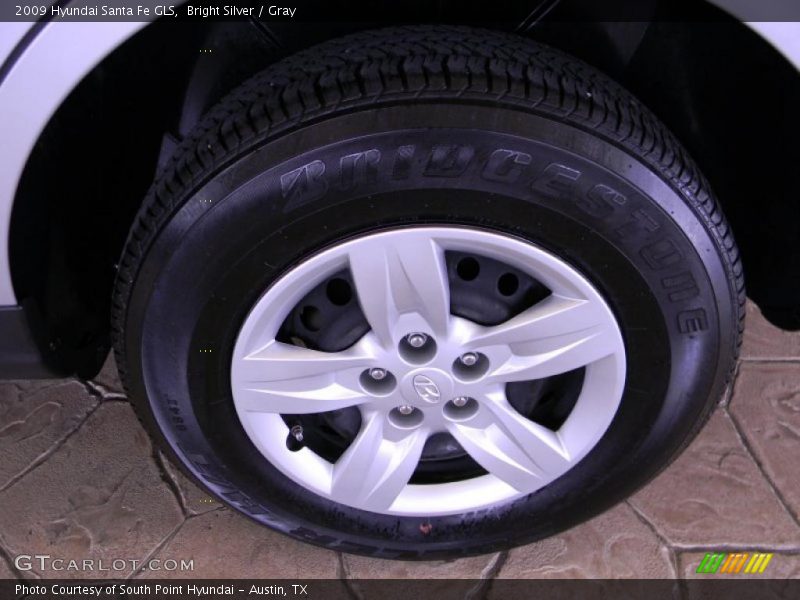 Bright Silver / Gray 2009 Hyundai Santa Fe GLS