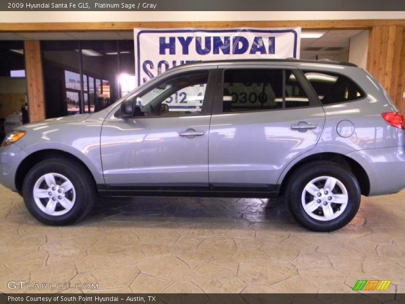 Platinum Sage / Gray 2009 Hyundai Santa Fe GLS