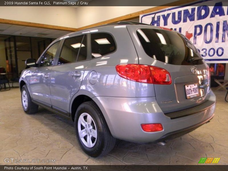 Platinum Sage / Gray 2009 Hyundai Santa Fe GLS
