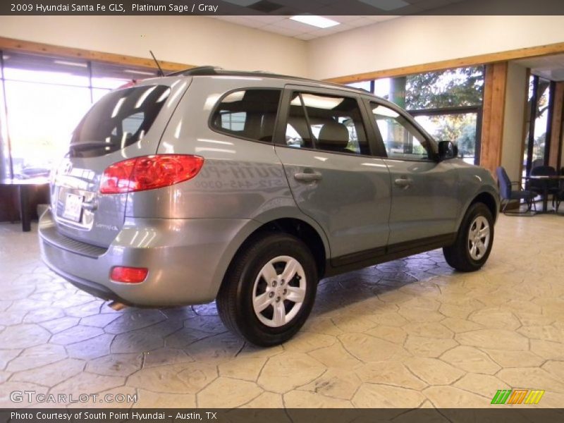 Platinum Sage / Gray 2009 Hyundai Santa Fe GLS