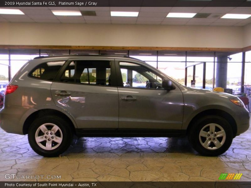 Platinum Sage / Gray 2009 Hyundai Santa Fe GLS