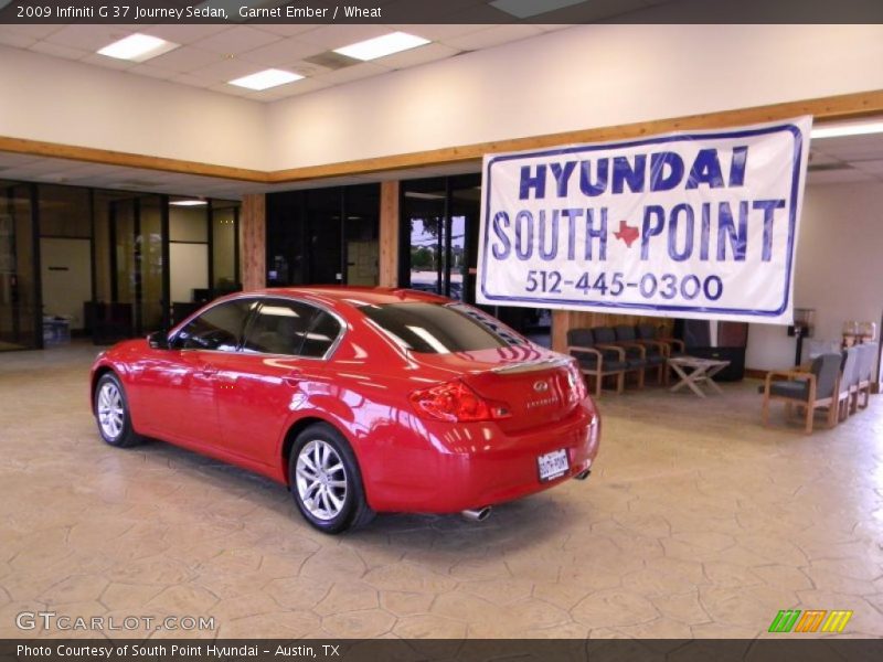 Garnet Ember / Wheat 2009 Infiniti G 37 Journey Sedan