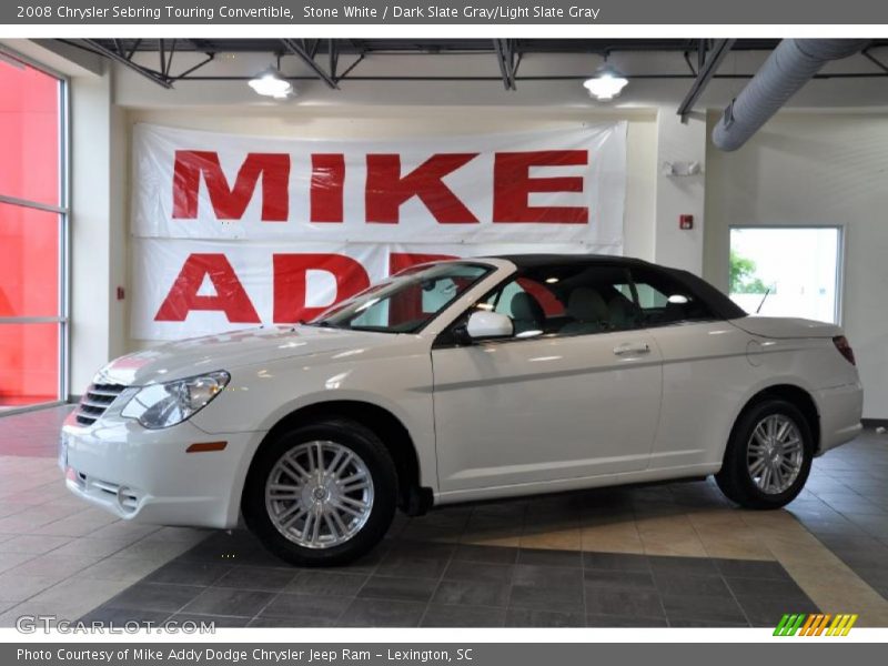 Stone White / Dark Slate Gray/Light Slate Gray 2008 Chrysler Sebring Touring Convertible