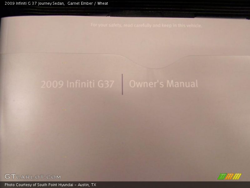 Garnet Ember / Wheat 2009 Infiniti G 37 Journey Sedan