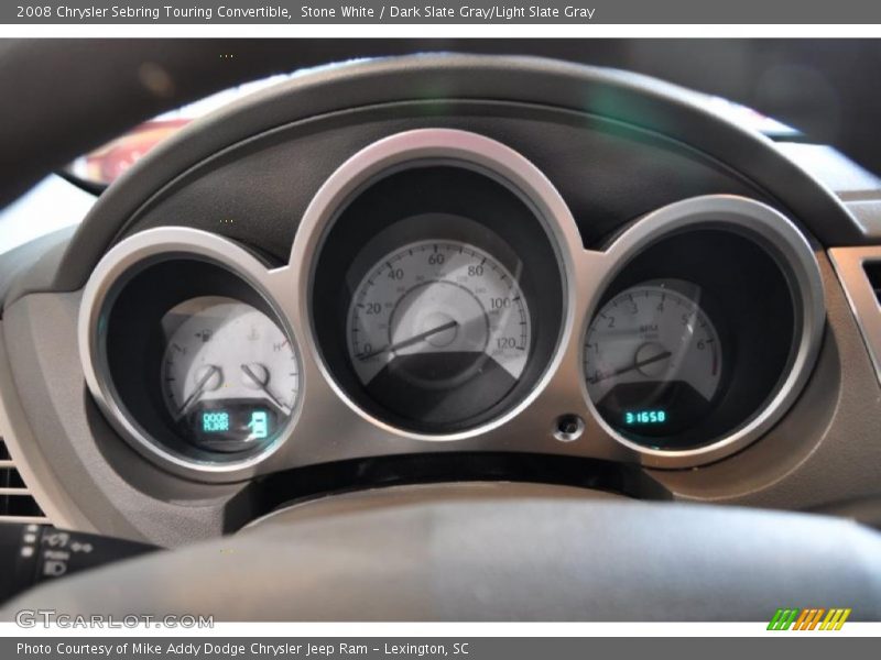 Stone White / Dark Slate Gray/Light Slate Gray 2008 Chrysler Sebring Touring Convertible