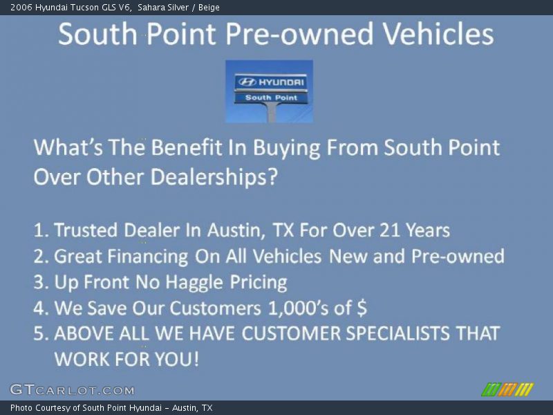 Sahara Silver / Beige 2006 Hyundai Tucson GLS V6