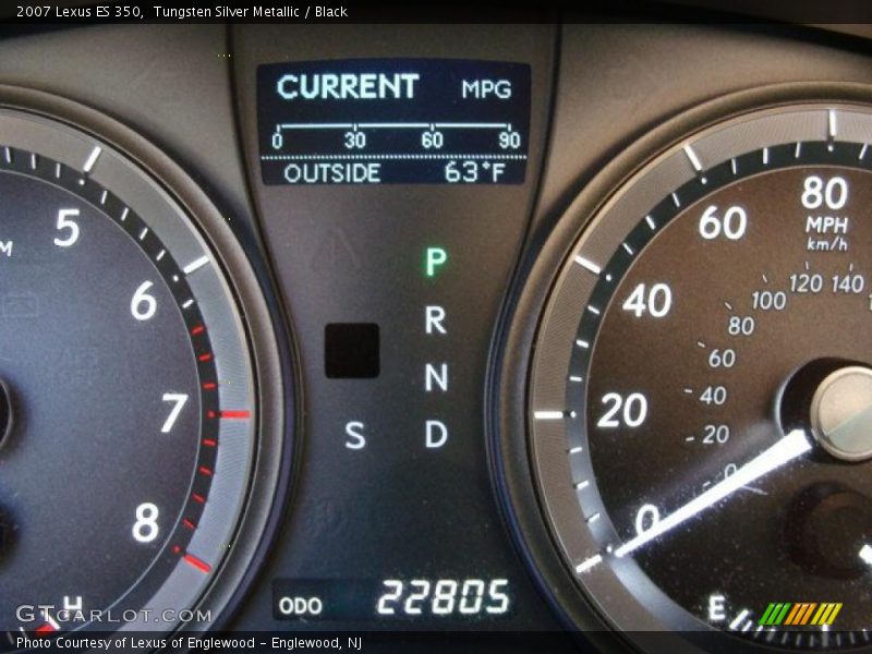 Tungsten Silver Metallic / Black 2007 Lexus ES 350