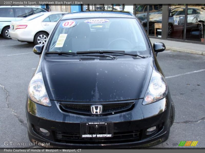 Nighthawk Black Pearl / Black 2007 Honda Fit Sport