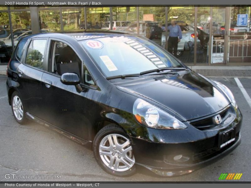 Nighthawk Black Pearl / Black 2007 Honda Fit Sport