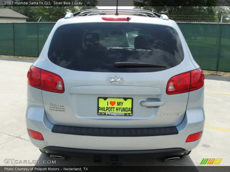 Silver Blue / Gray 2007 Hyundai Santa Fe GLS