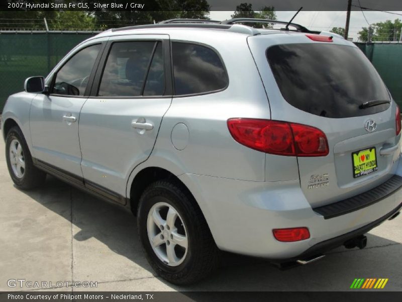 Silver Blue / Gray 2007 Hyundai Santa Fe GLS