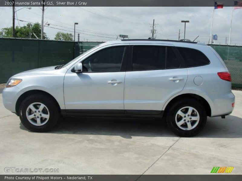 Silver Blue / Gray 2007 Hyundai Santa Fe GLS